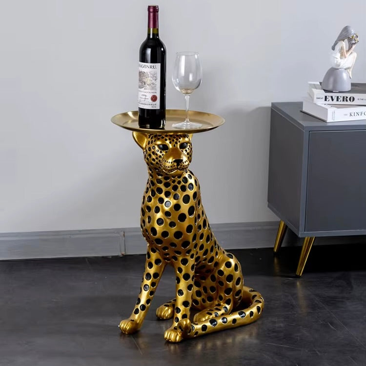 Nordic Home Decor Leopard Statue