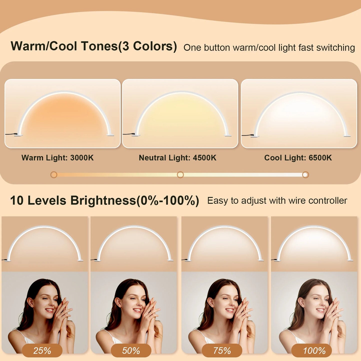 U Shaped LED Desk Lamp